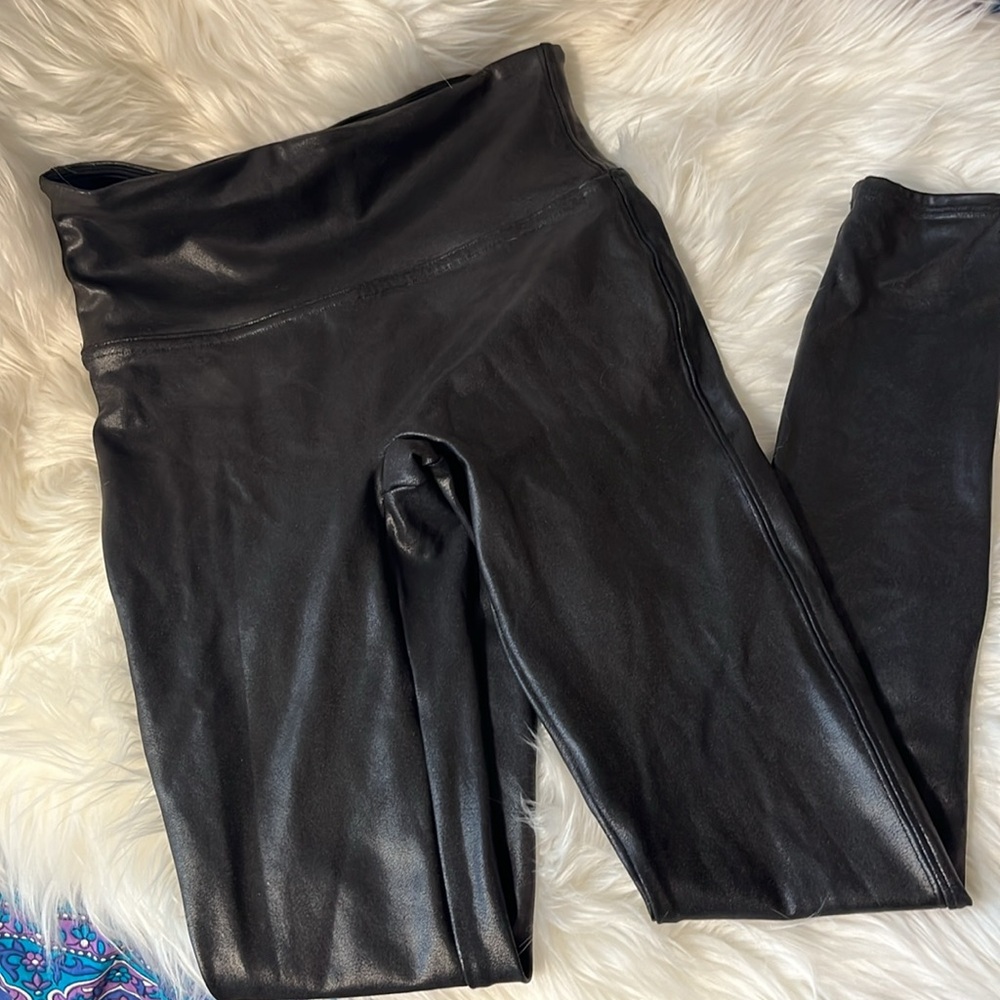 Spanx Faux leather leggings. Like new.